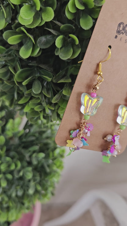 Y2k Inspired Butterfly Waterfall Dangles