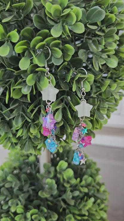 Y2K Inspired Star Waterfall Dangles
