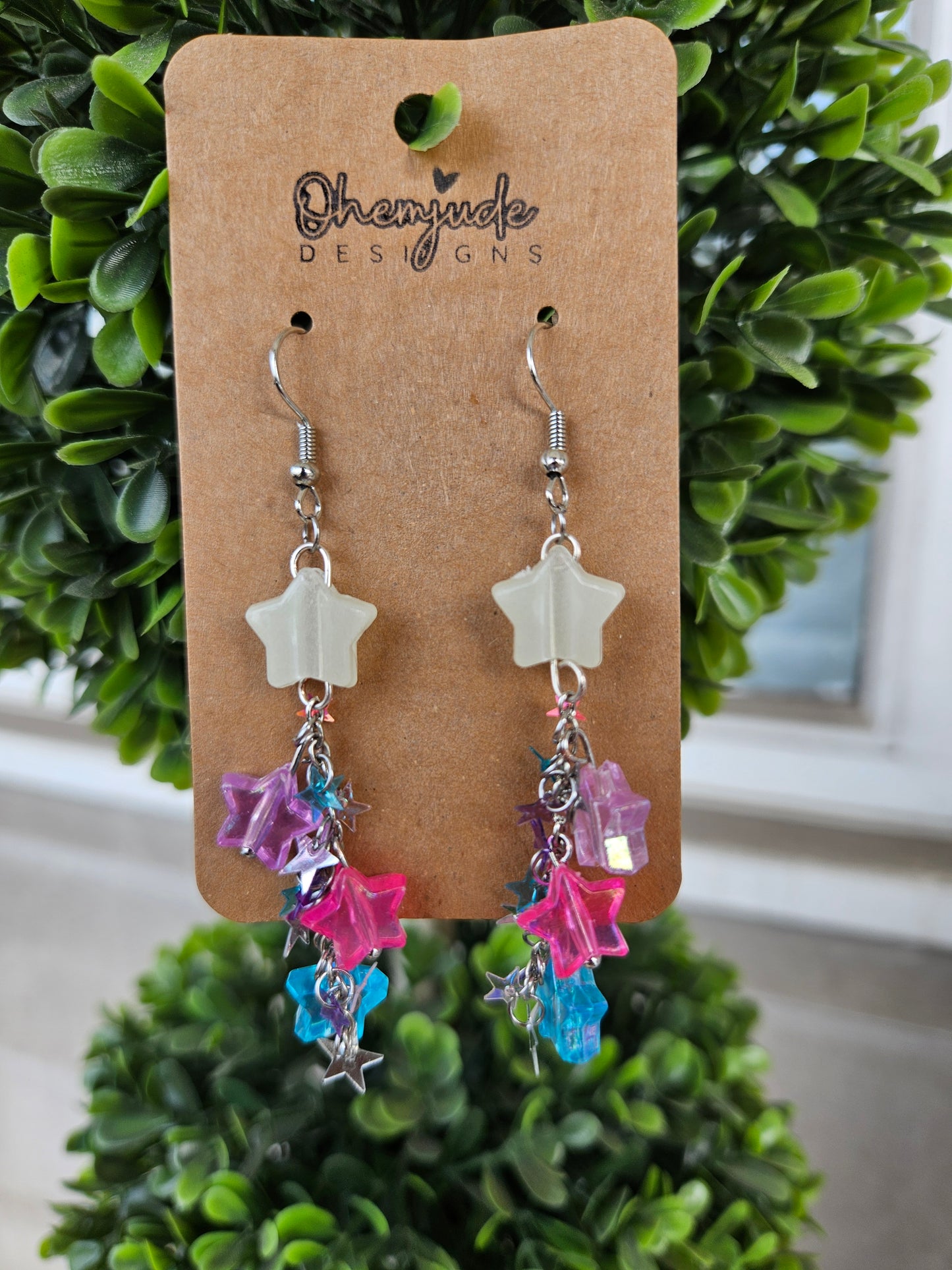 Y2K Inspired Star Waterfall Dangles