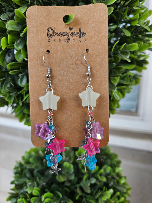 Y2K Inspired Star Waterfall Dangles