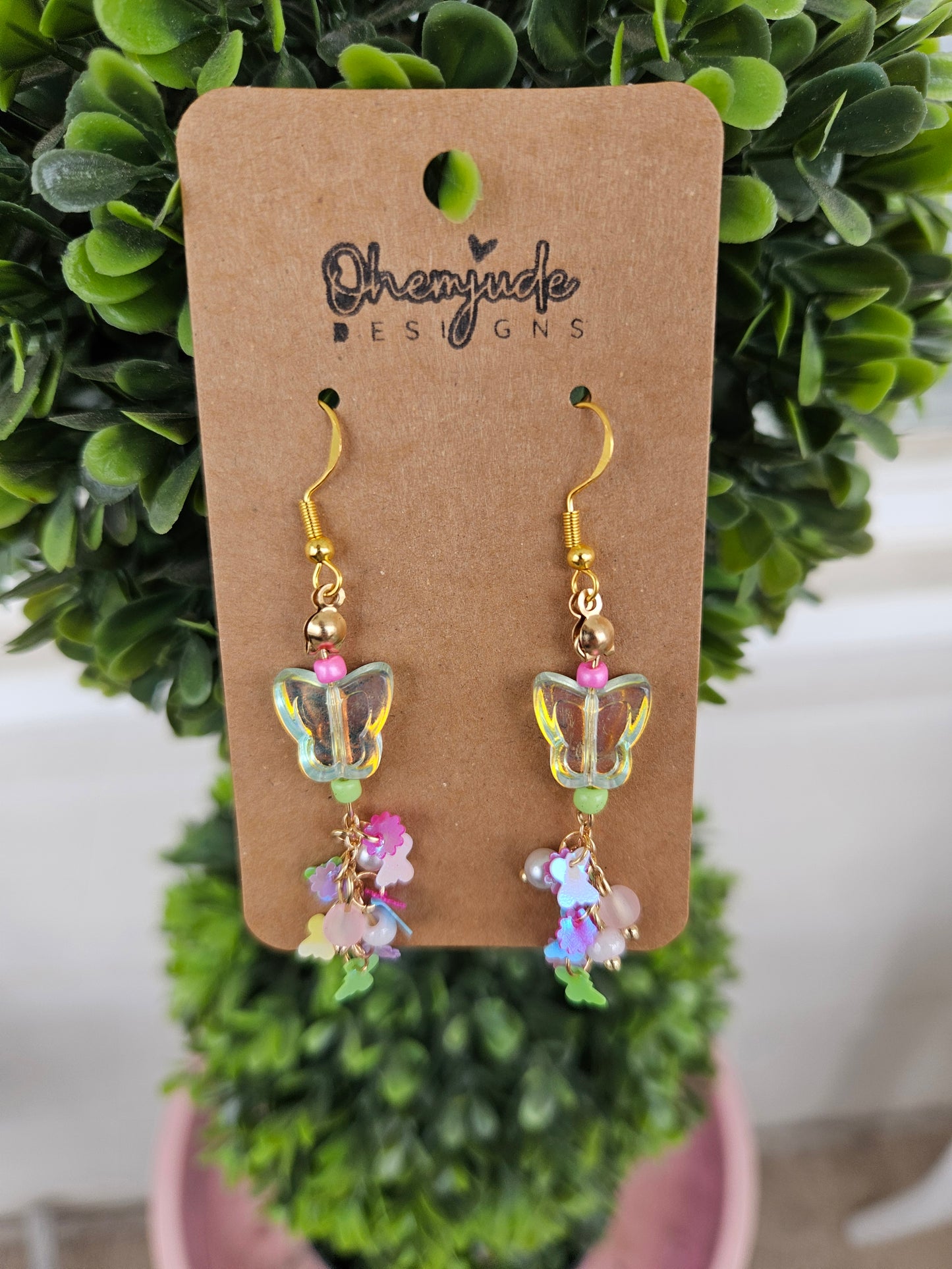 Y2k Inspired Butterfly Waterfall Dangles